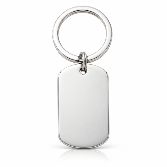 Premium Keychain, upright on white with soft shadow
