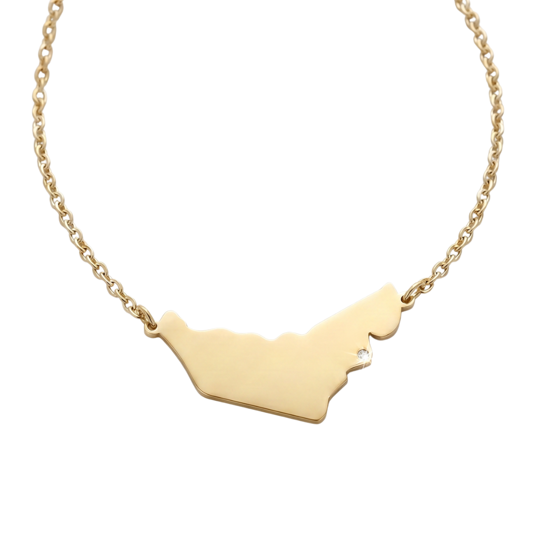 UAE Map Necklace