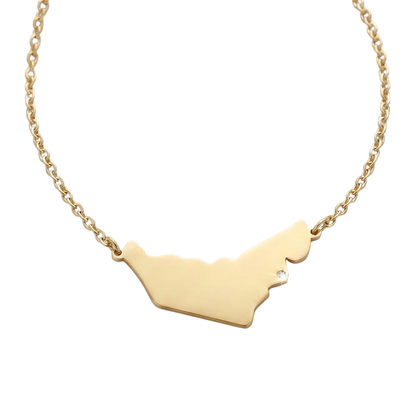 UAE Map Necklace