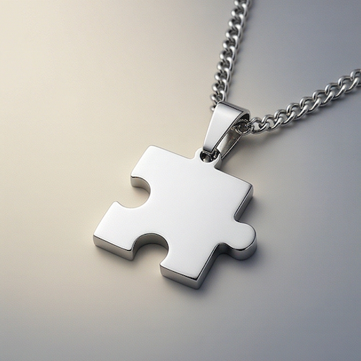 "My Other Half" Puzzle Necklace