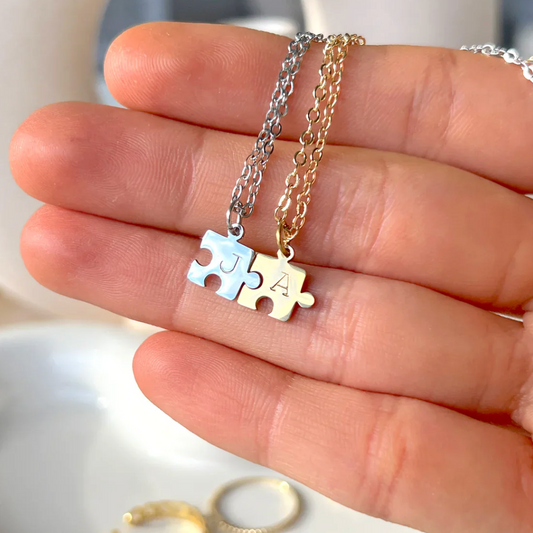 "My Other Half" Puzzle Necklace