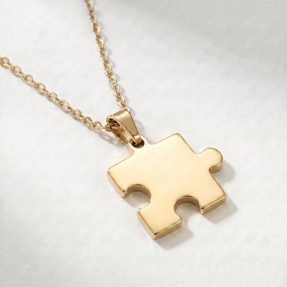 "My Other Half" Puzzle Necklace