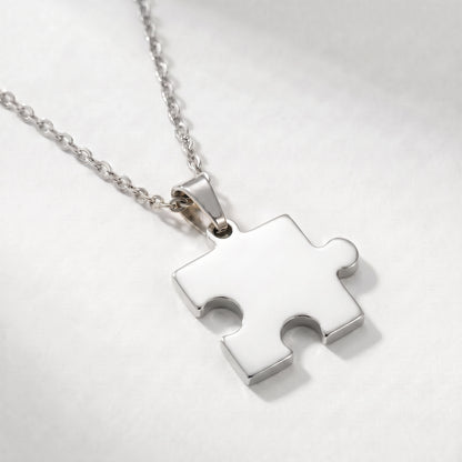 "My Other Half" Puzzle Necklace