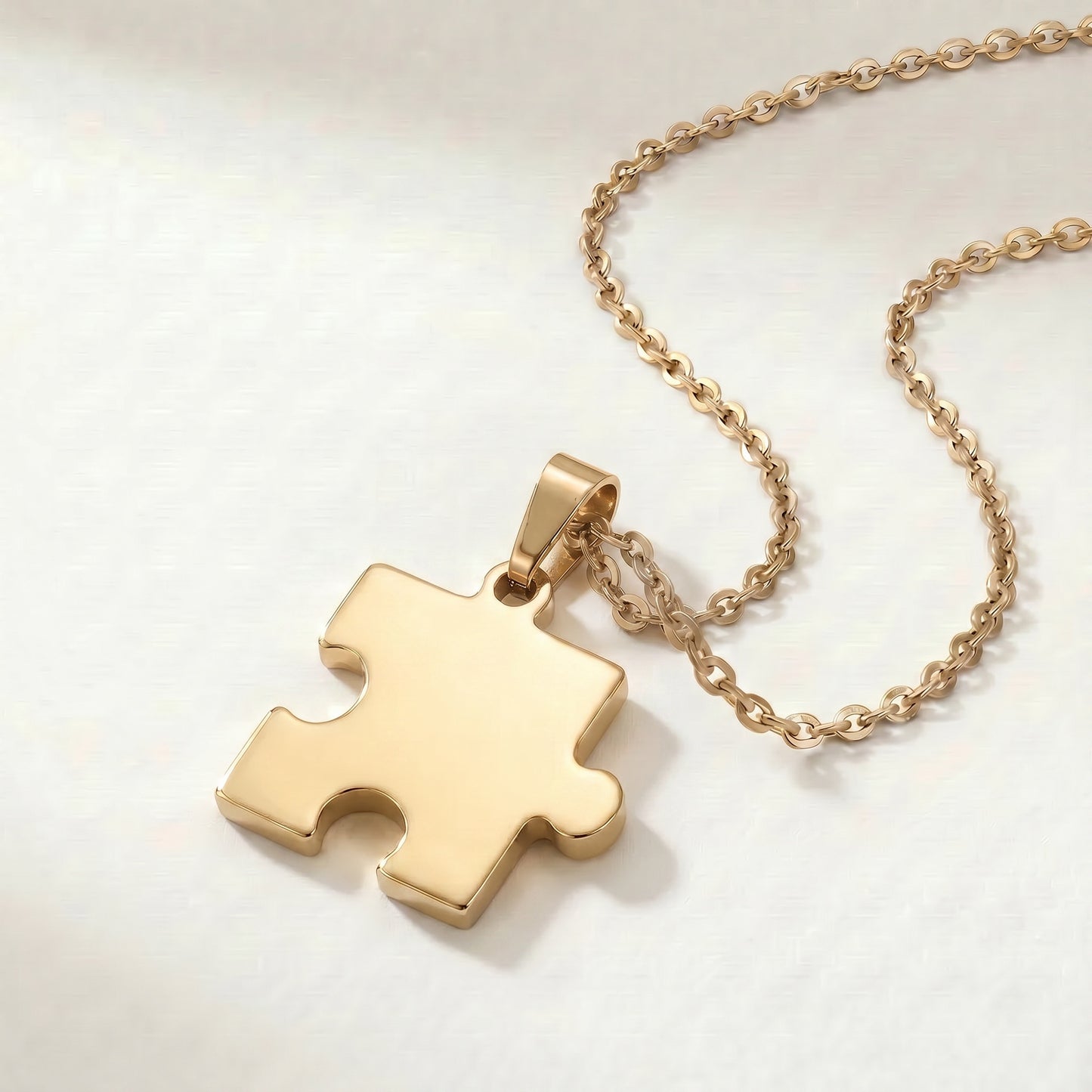 "My Other Half" Puzzle Necklace