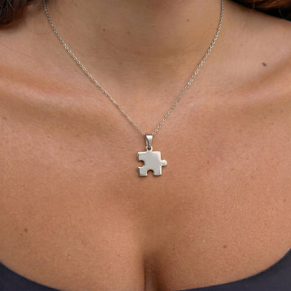 "My Other Half" Puzzle Necklace