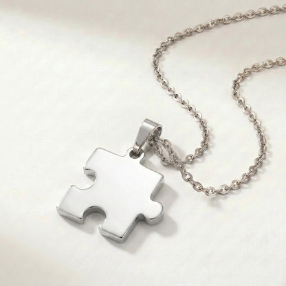 "My Other Half" Puzzle Necklace