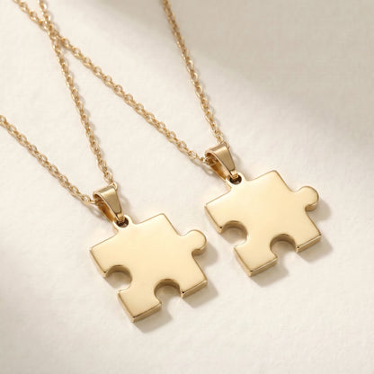 "My Other Half" Puzzle Necklace