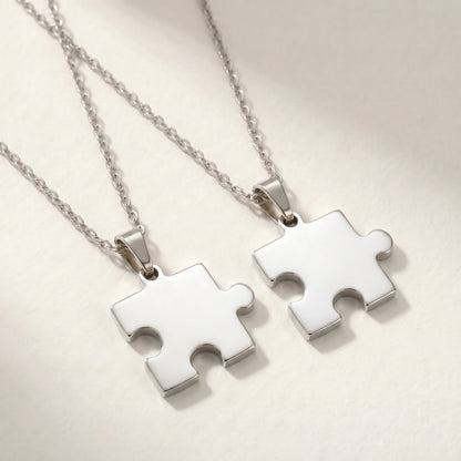 "My Other Half" Puzzle Necklace