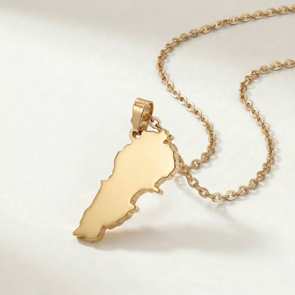 Lebanon Map Necklace