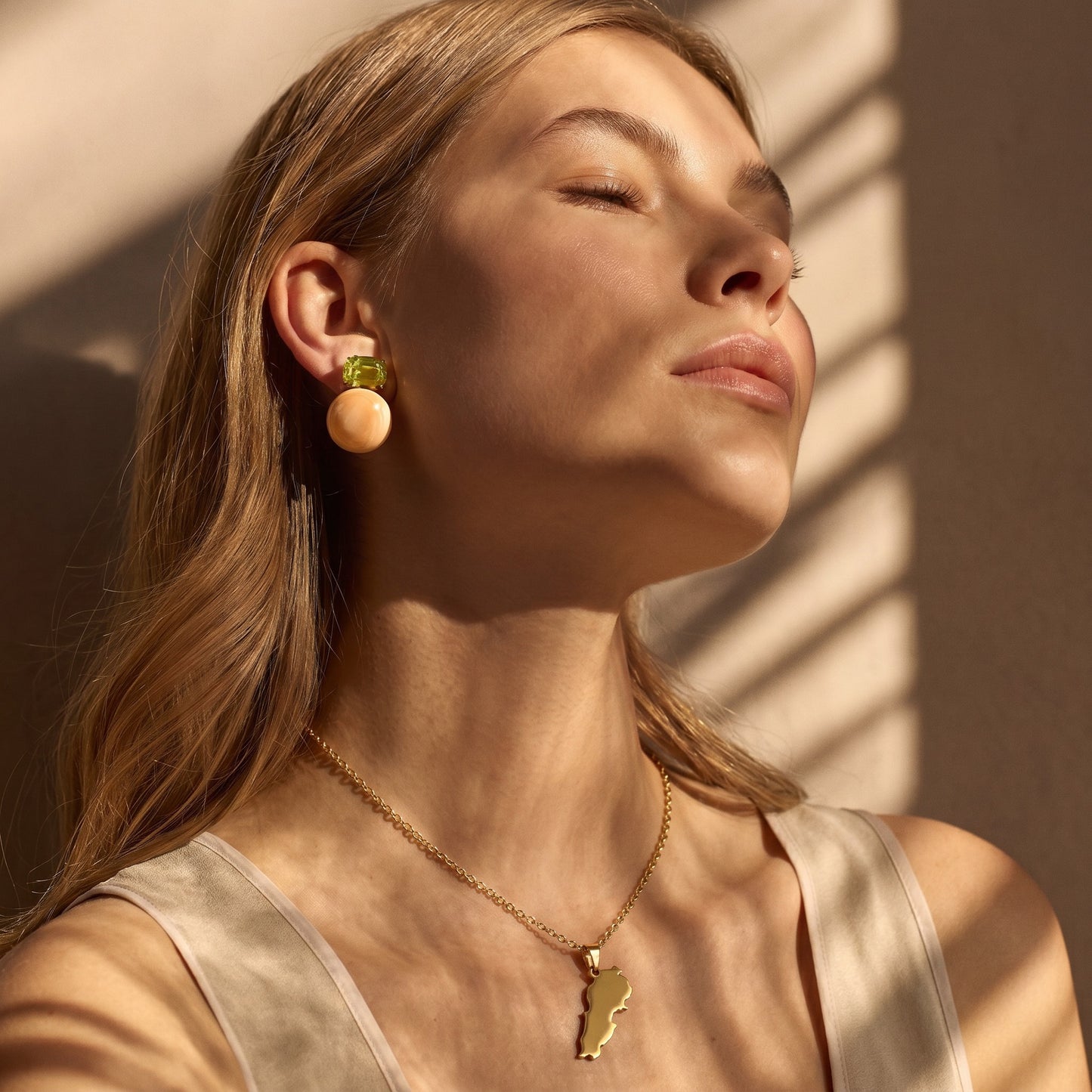 Lebanon Map Necklace